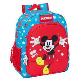 Mokyklinis krepšys Mickey Mouse Clubhouse Fantastic Mėlyna Raudona 32 X 38 X 12 cm